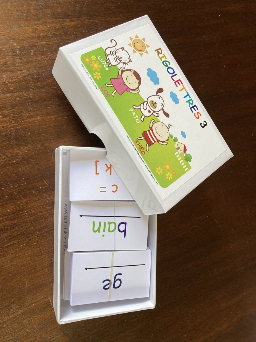 Cartes de syllabes du jeu Rigolettres