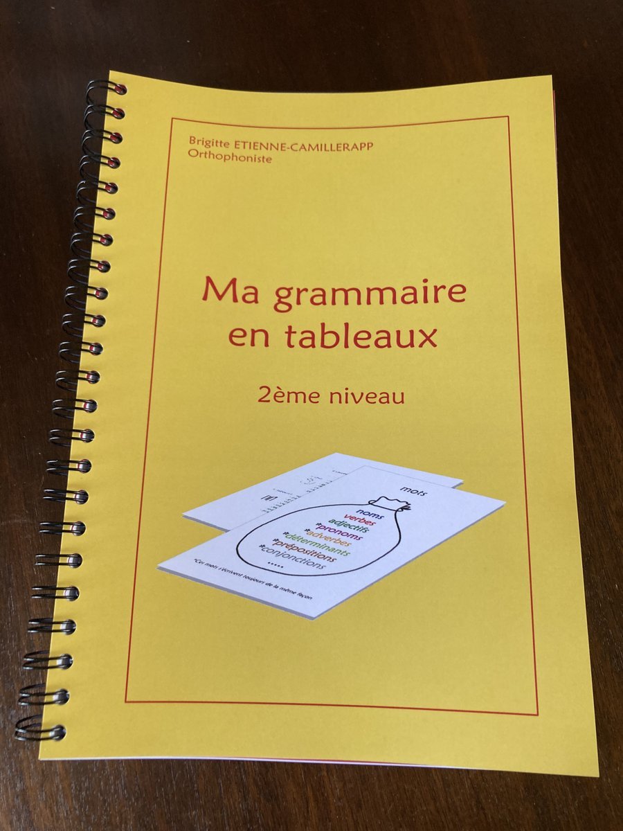 Livre Ma grammaire en tableaux 2ème niveau